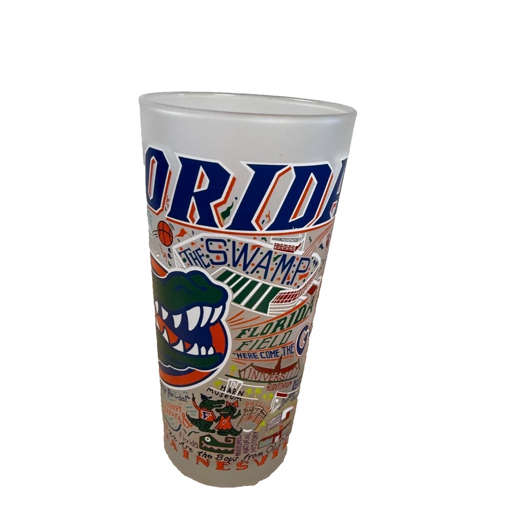 University of Florida Gators Frosted Glass Tumbler The Swamp 14oz NEW